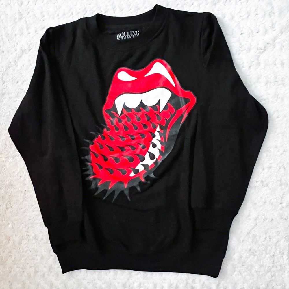 THE ROLLING STONES Halloween Vampire Spike Pullover Sweatshirt